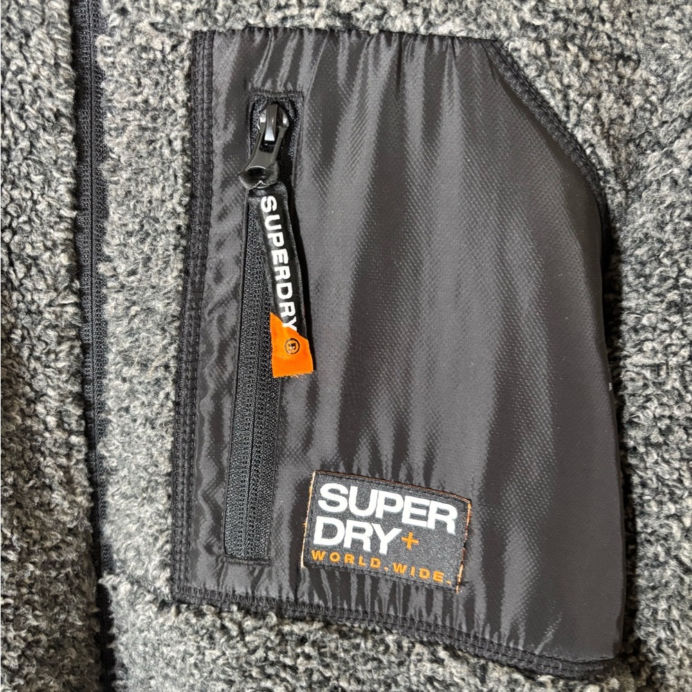 Superdry Gray Mountain Sherpa Zip Hood - Picture 2 of 7